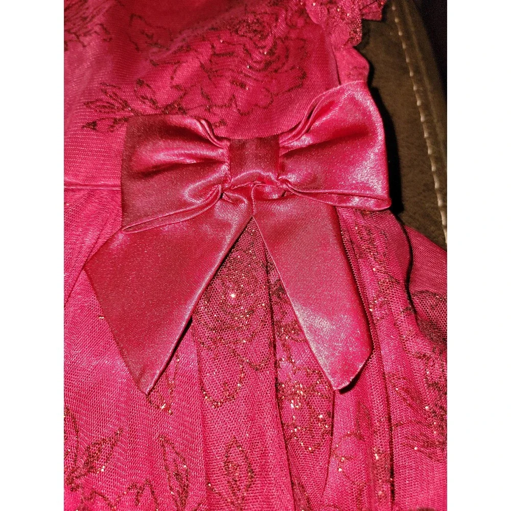 Jona Michelle red floral holiday‎ Christmas dress size 2t